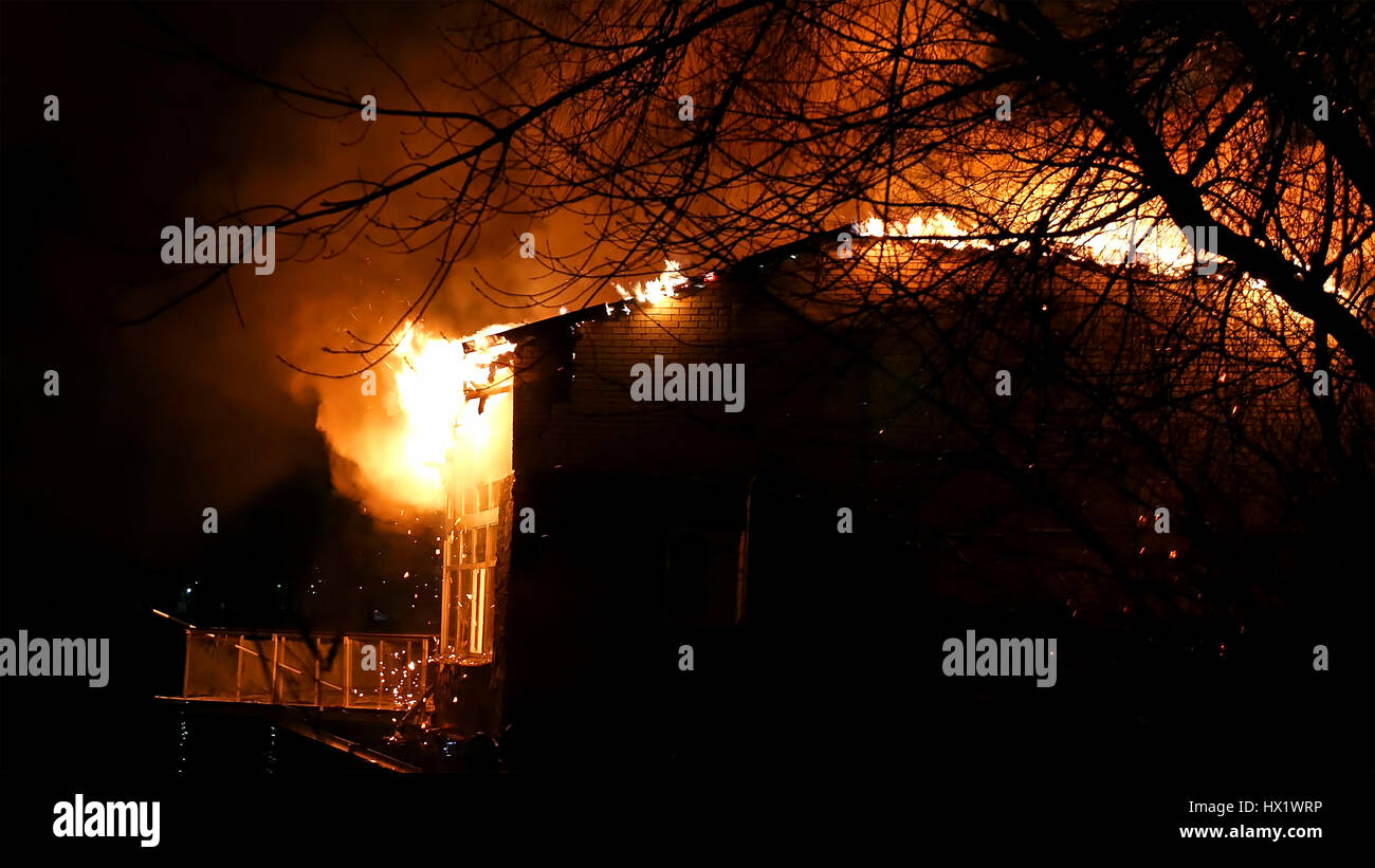 Fire. Blaze Inferno conflagration and combustion. Stock Photo