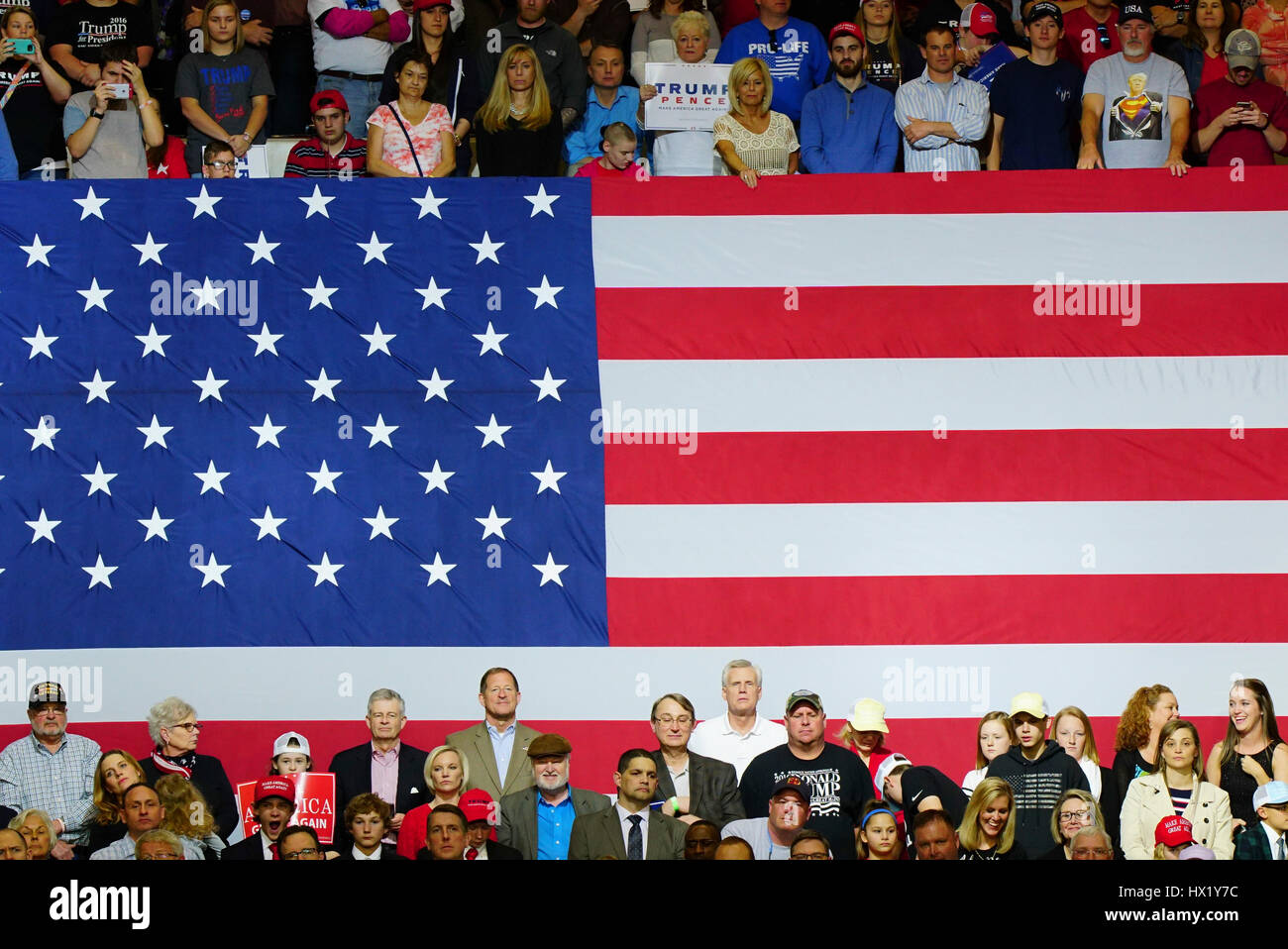 Attendees inside at President Donald J Trump Rally at Louisville ...