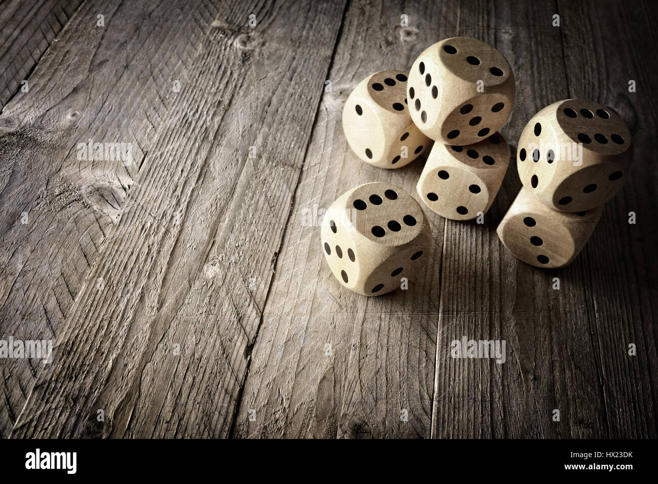 Rolling the dice concept for business risk, chance, good luck or gambling Stock Photo