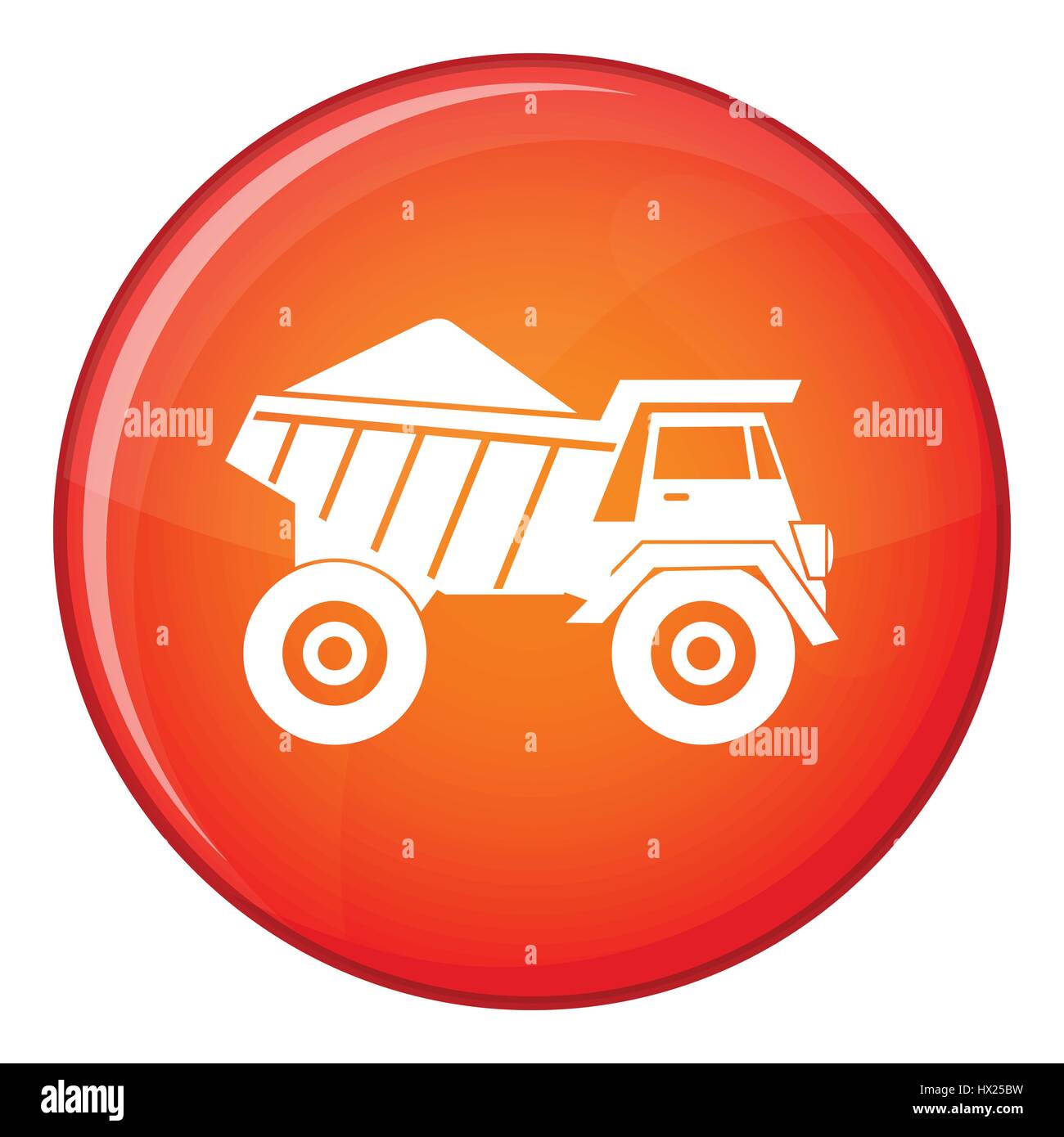 Dump truck with sand icon, flat style Stock Vector Image & Art - Alamy