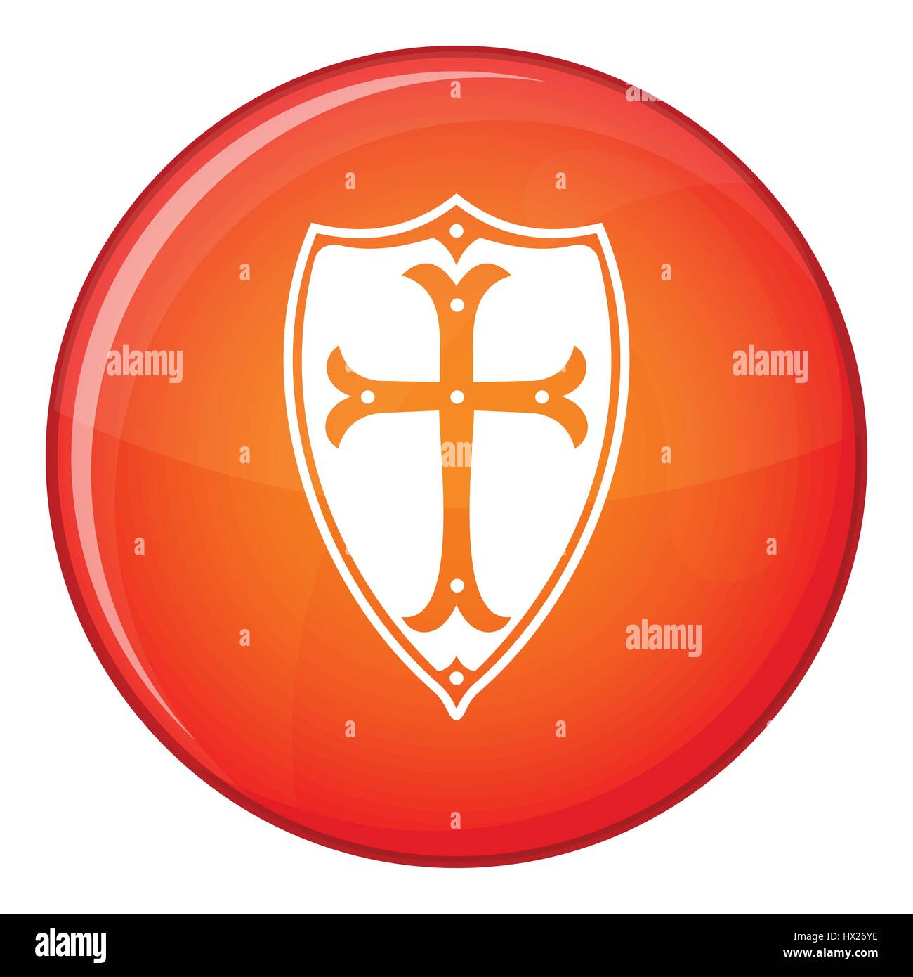Shield icon, flat style Stock Vector Image & Art - Alamy