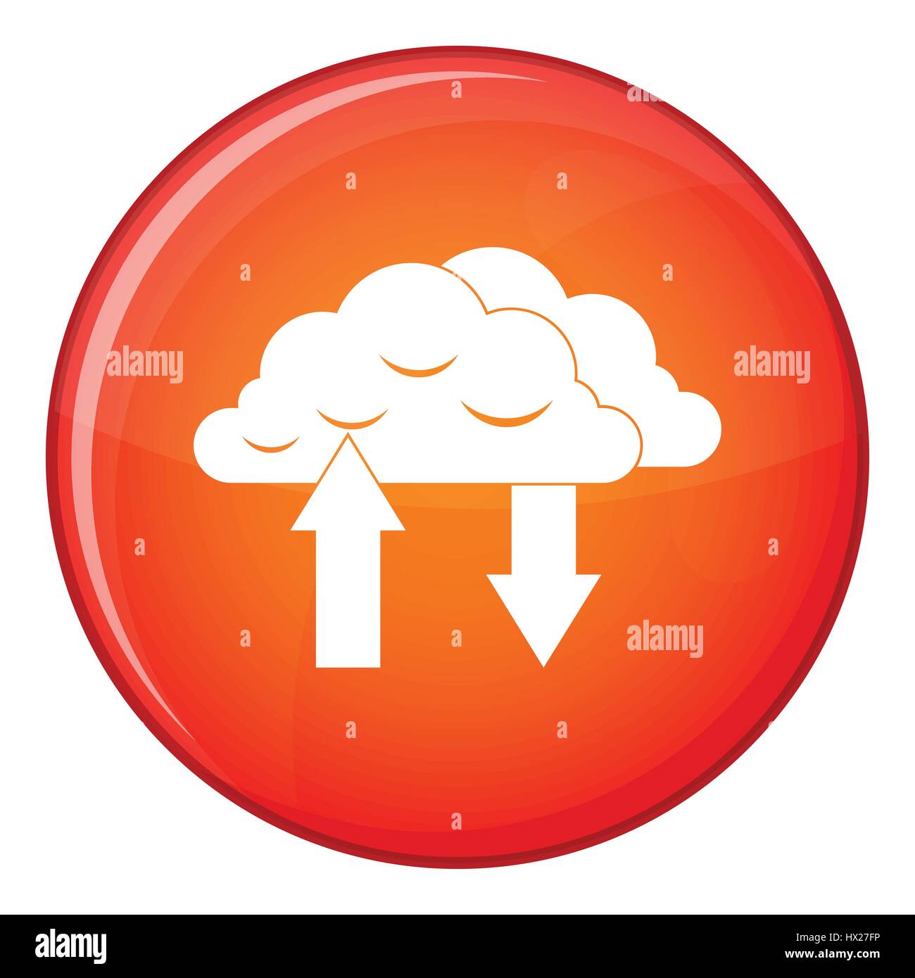 Clouds with arrows icon, flat style Stock Vector Image & Art - Alamy
