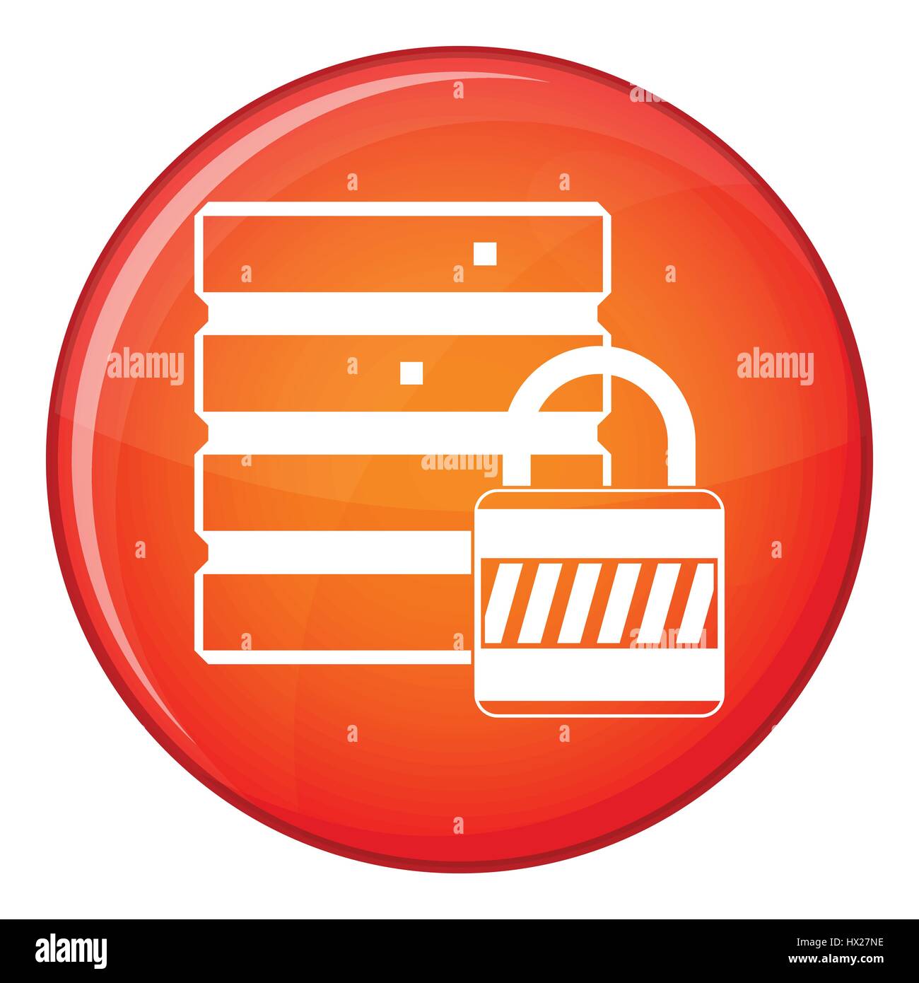 Database with padlock icon, flat style Stock Vector Image & Art - Alamy