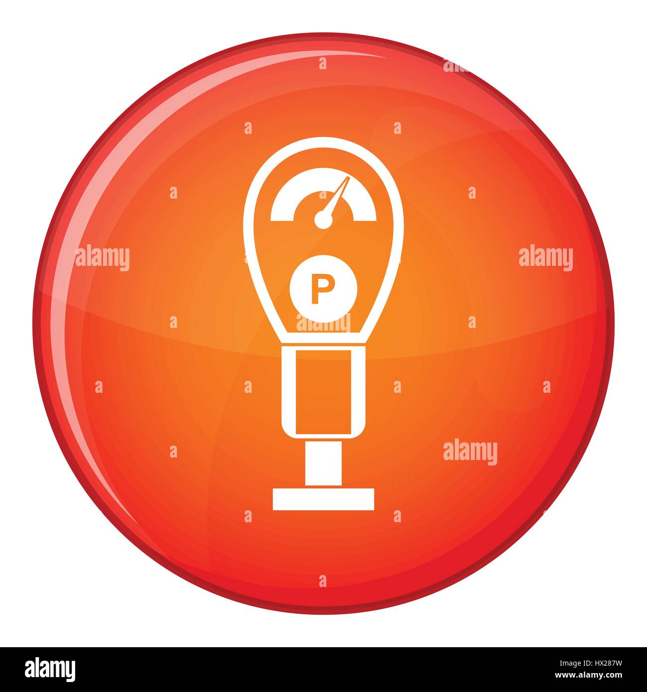 Parking meters icon, flat style Stock Vector