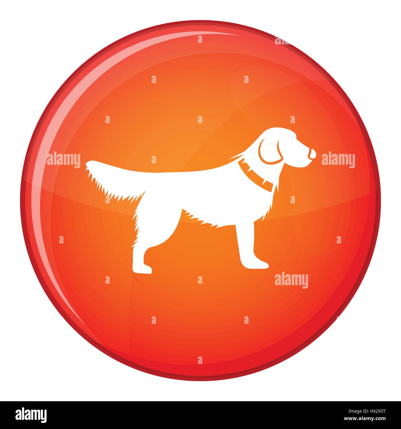 Dog icon, flat style Stock Vector Image & Art - Alamy
