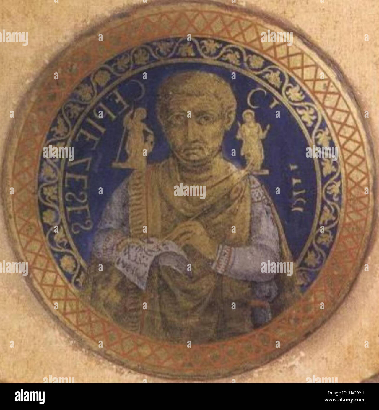 Late 17th century copy of a lost gold glass portrait (Reserve Collection of the Vatican Museum) Stock Photo