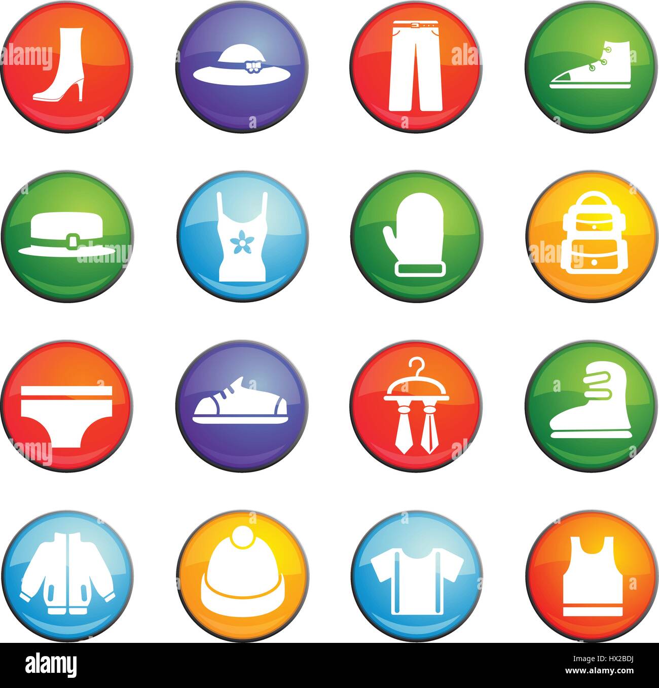 clothes vector icons for user interface design Stock Vector Image & Art ...