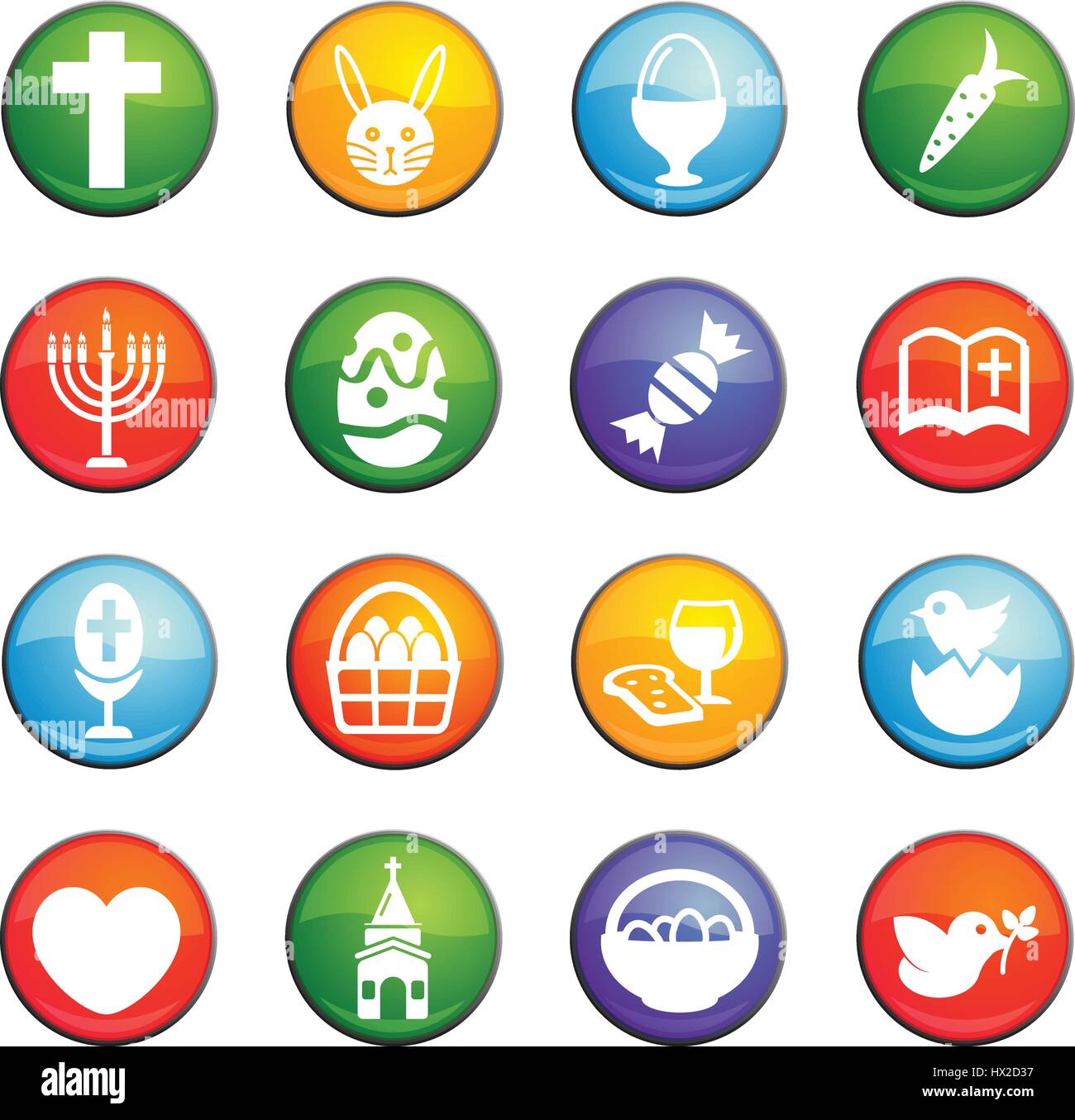 easter vector icons for user interface design Stock Vector Image & Art ...