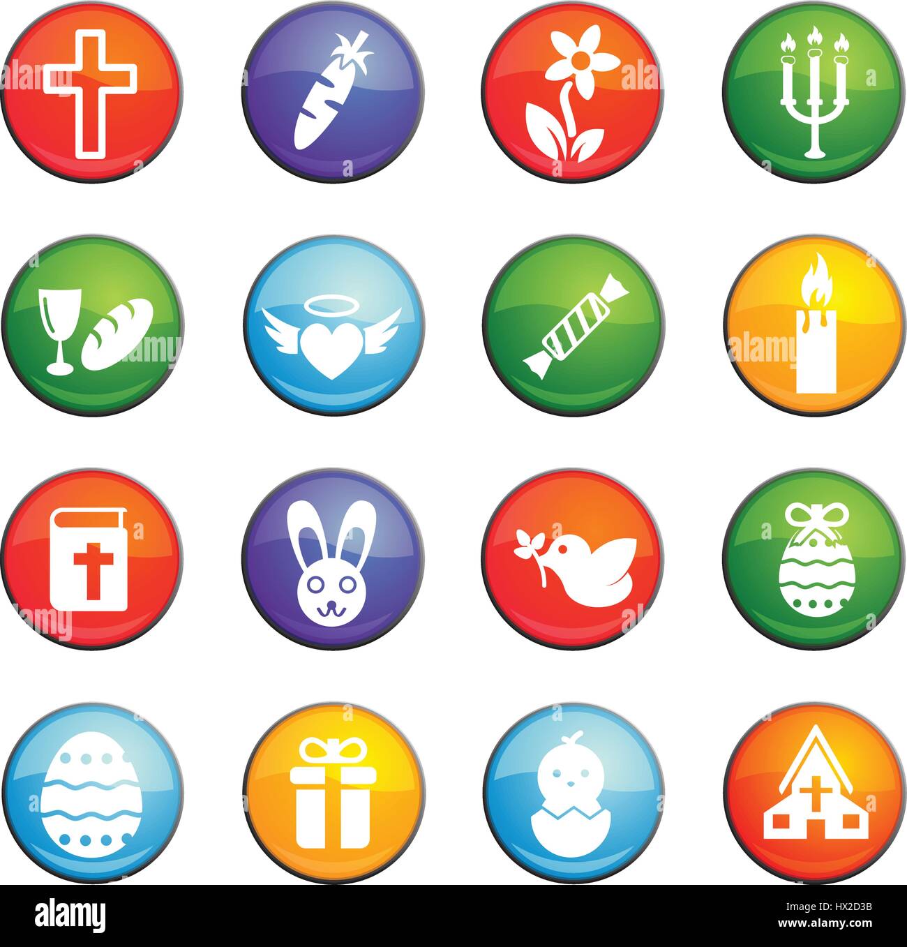 easter vector icons for user interface design Stock Vector Image & Art ...