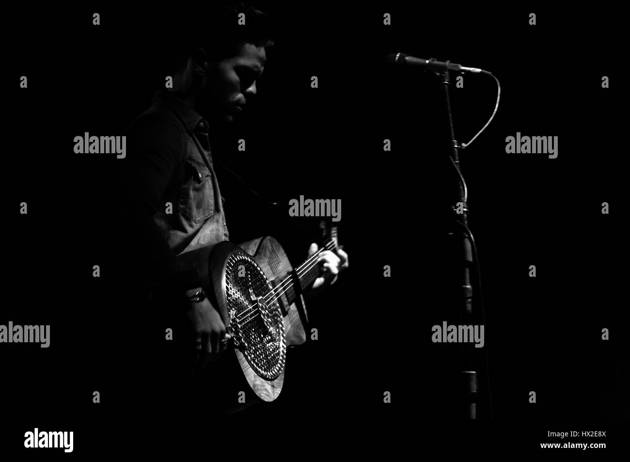 JJ Julius Son, lead singer of the Icelandic indie rock band Kaleo performs in concert in London