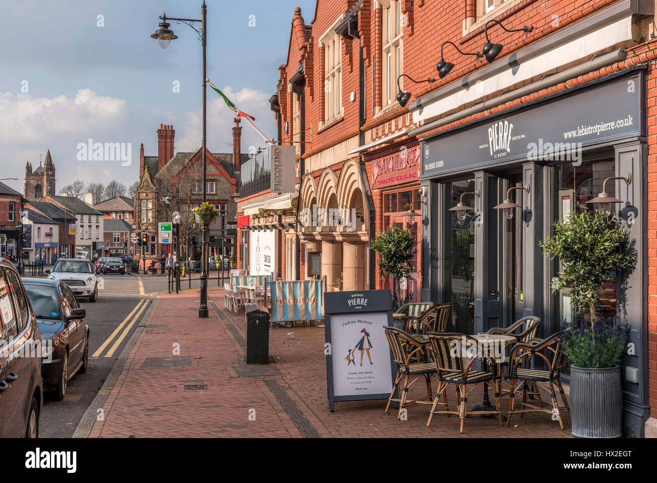 THe centre of Stockton Heath and affluent suburb in the south of