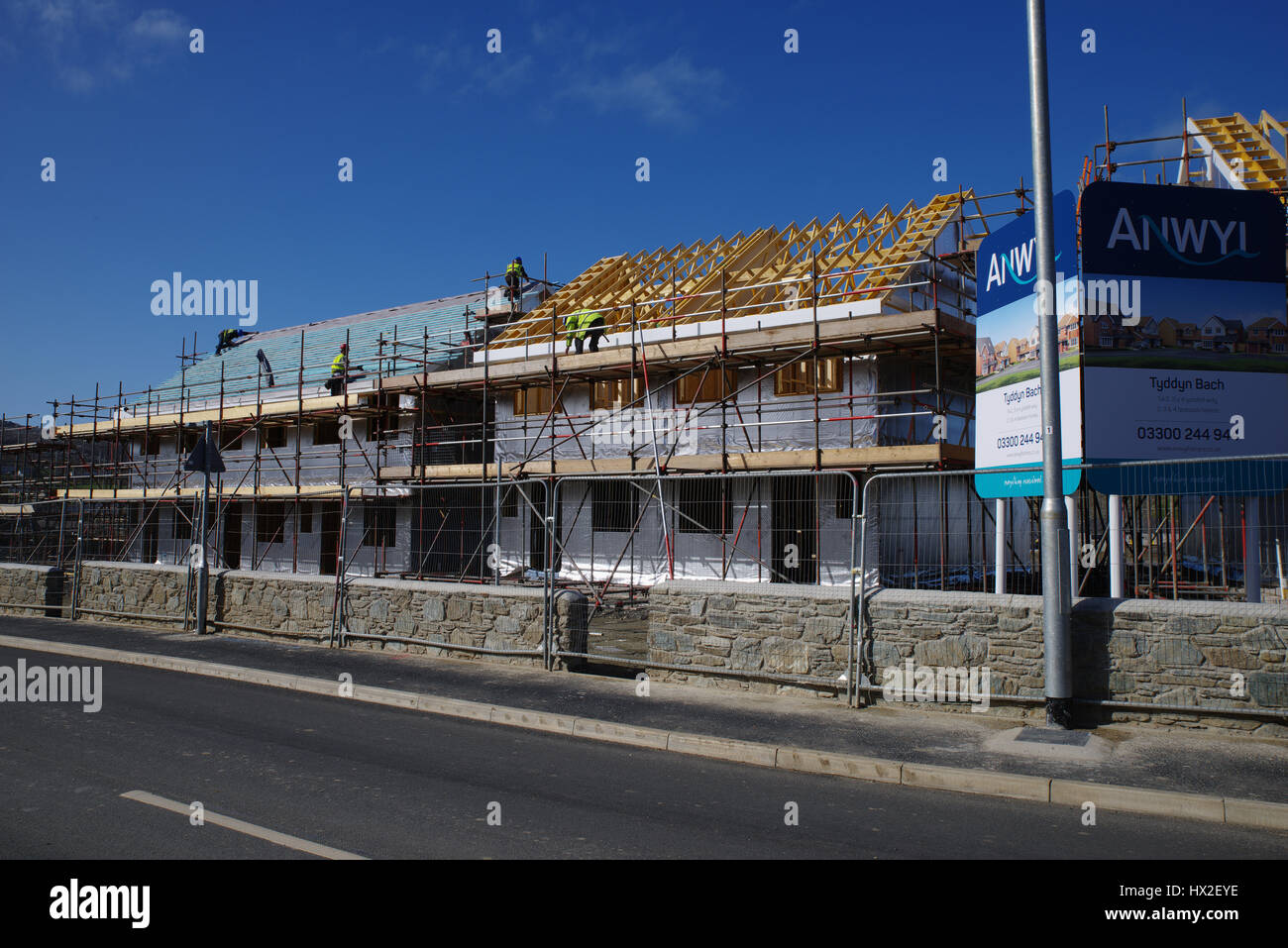 New Housing Build, Holyhead Wales Stock Photo Alamy