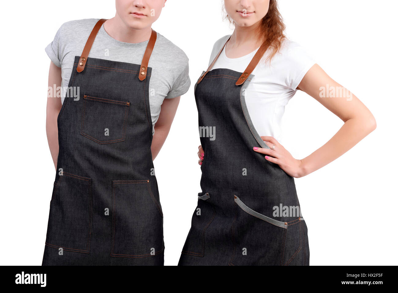 Wearing work clothes and aprons hi-res stock photography and images - Alamy