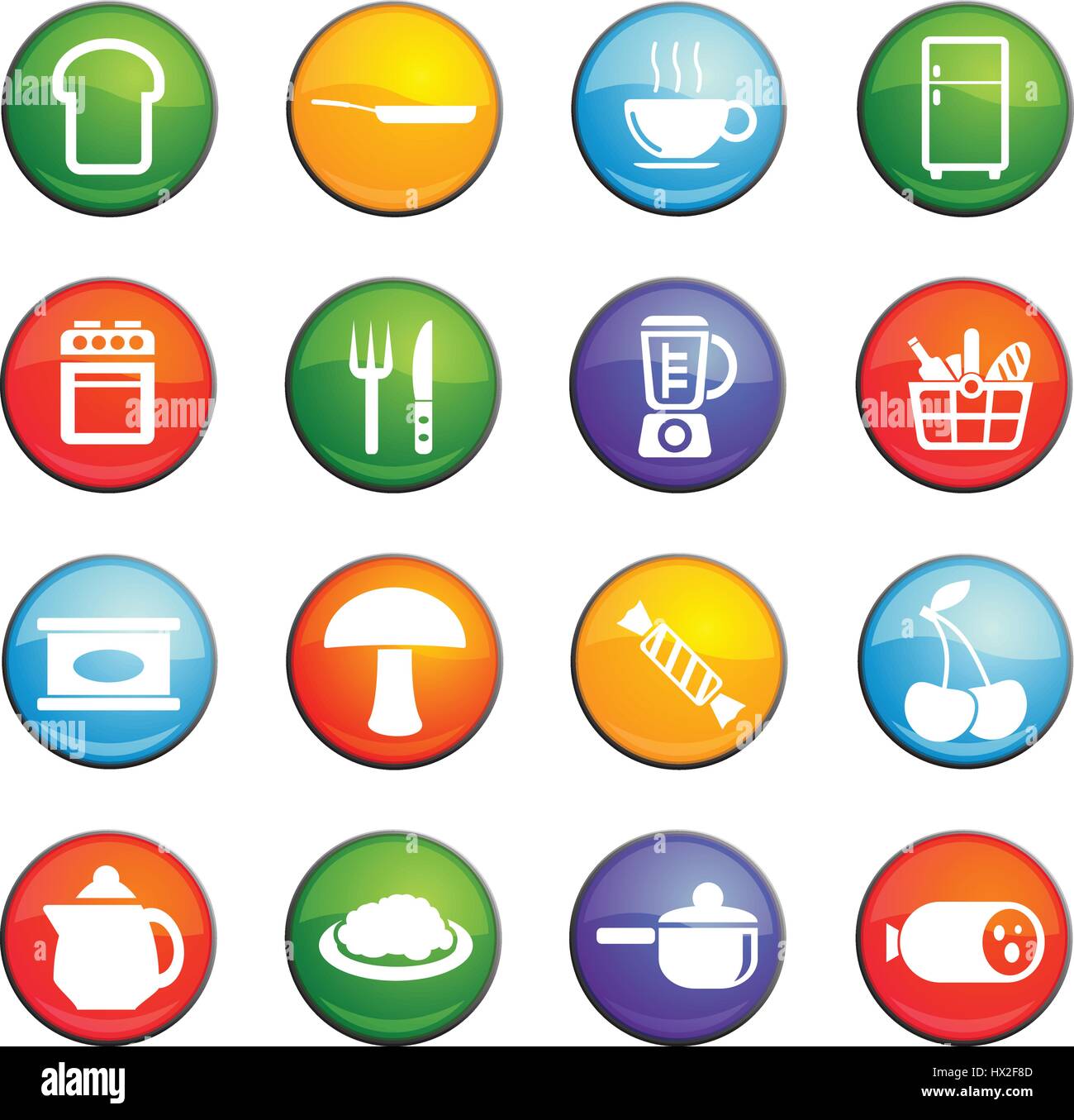 kitchen vector icons for user interface design Stock Vector Image & Art ...