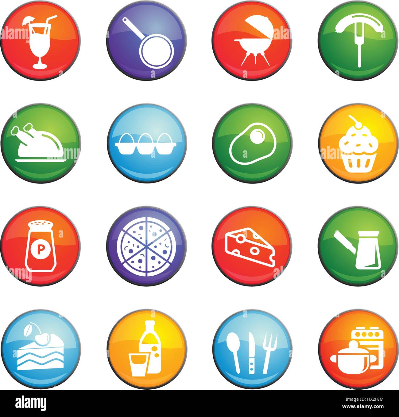 Kitchen Vector Icons For User Interface Design HX2F8M 