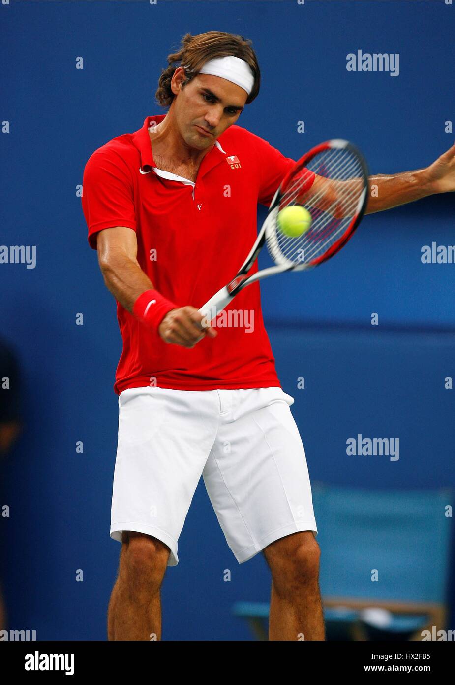 ROGER FEDERER MENS OLYMPIC TENNIS OLYMPIC STADIUM BEIJING CHINA 13 ...