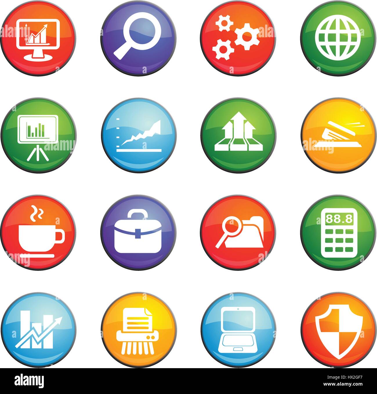 office vector icons for user interface design Stock Vector Image & Art ...