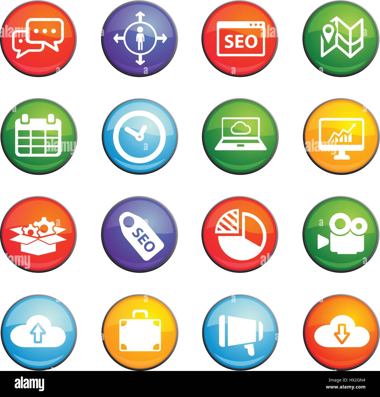 seo vector icons for user interface design Stock Vector Image & Art - Alamy