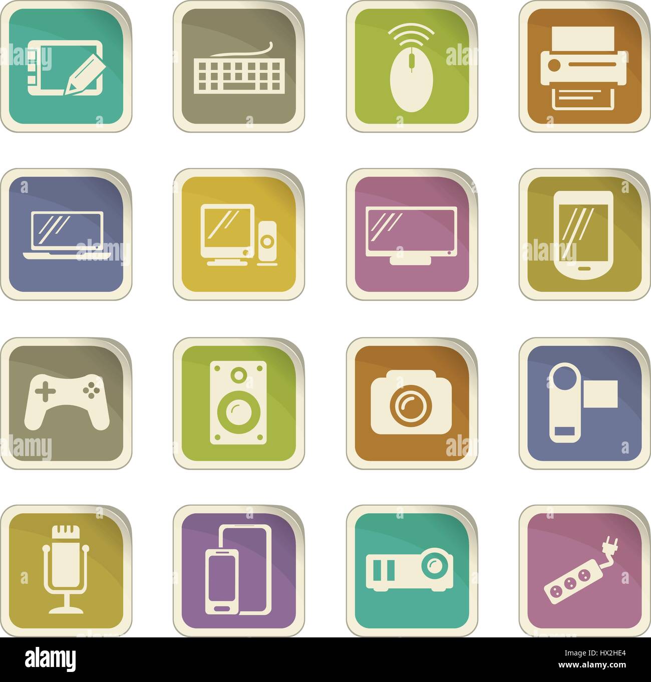 Devices icon set for web sites and user interface Stock Vector Image ...