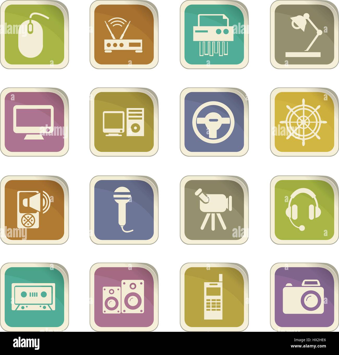 Devices icon set for web sites and user interface Stock Vector Image ...
