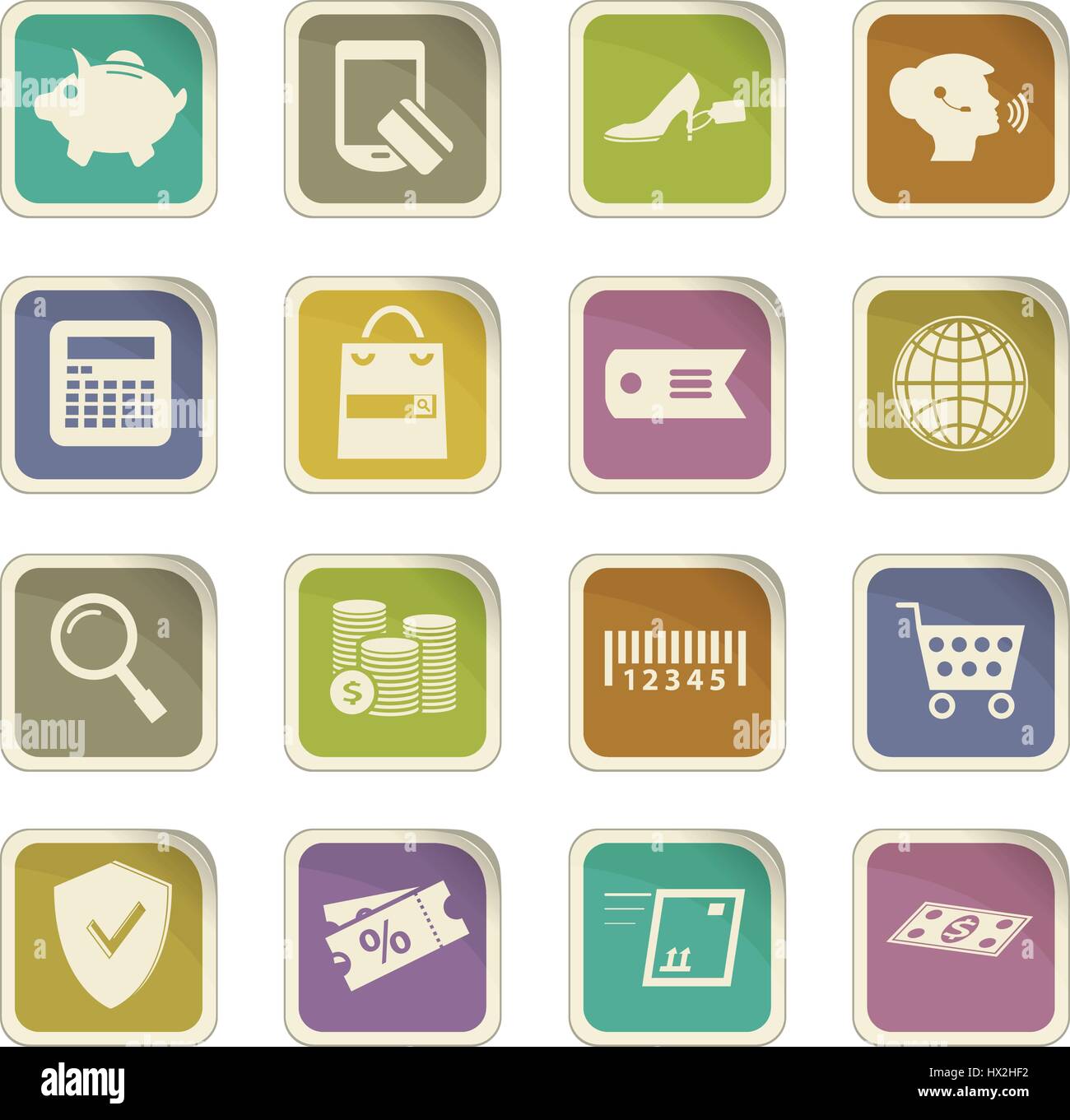 E-commerce icon set for web sites and user interface Stock Vector Image ...
