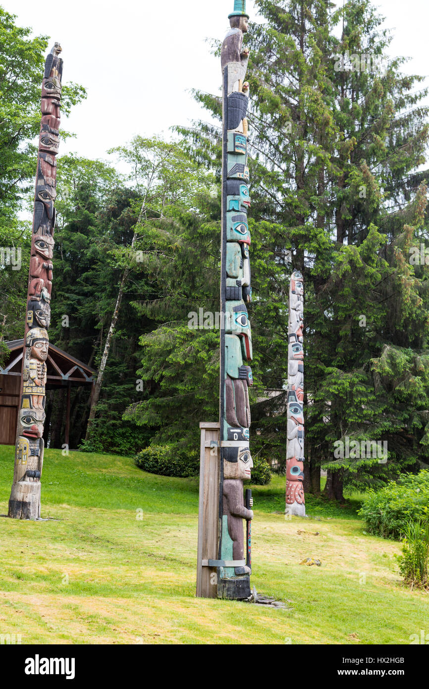 Ancient Inuit Totem in Alaska Stock Photo - Alamy