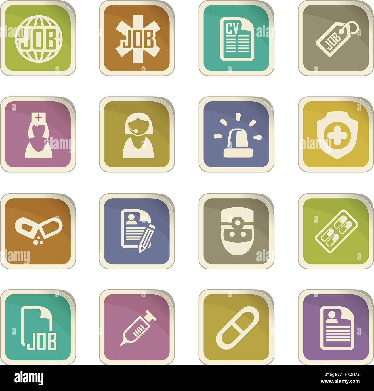 Job icon set for web sites and user interface Stock Vector Image & Art ...