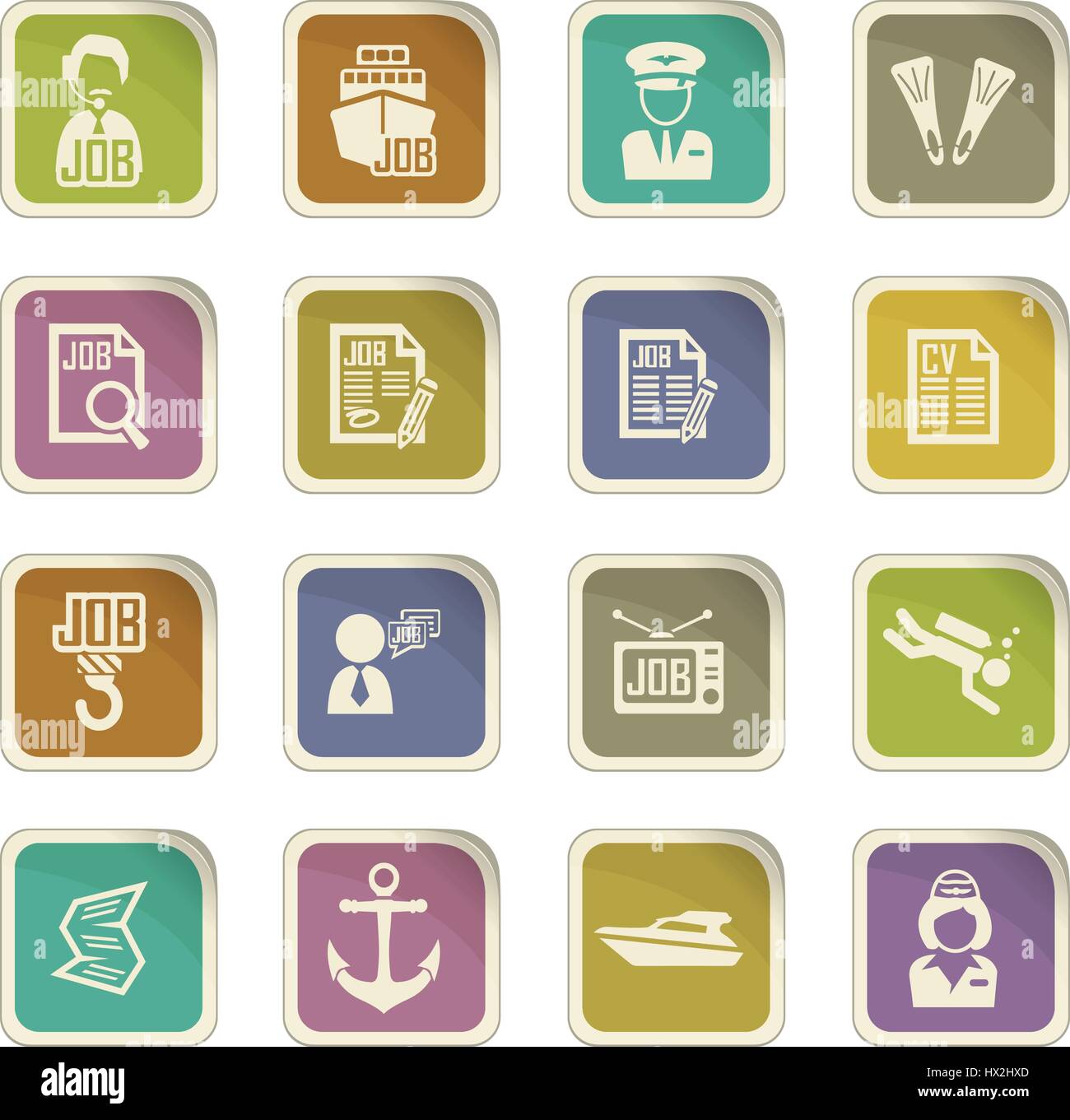 Job icon set for web sites and user interface Stock Vector Image & Art ...