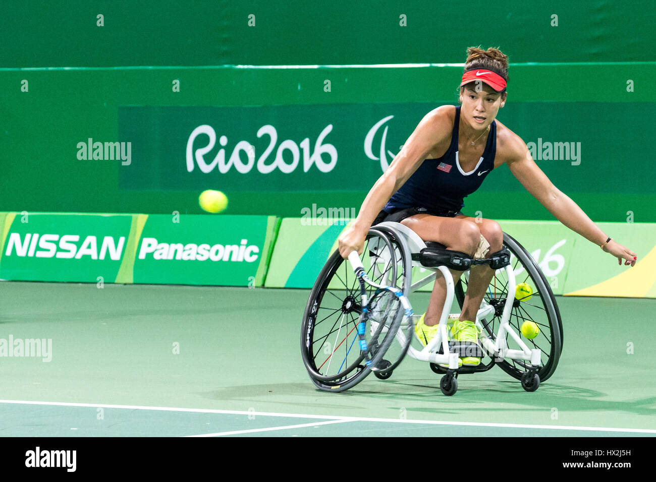 Wheelchair tennis competition during Rio 2016 Paralympic Games Stock ...