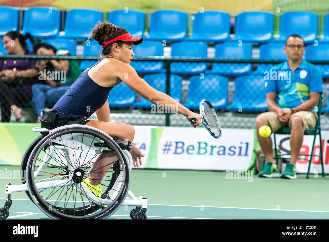 Wheelchair tennis competition during Rio 2016 Paralympic Games Stock ...