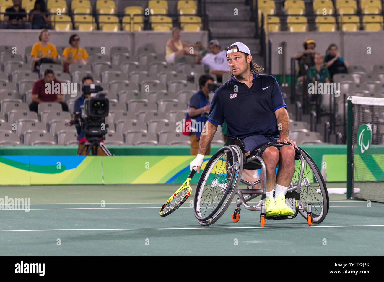 Wheelchair tennis competition during Rio 2016 Paralympic Games Stock ...