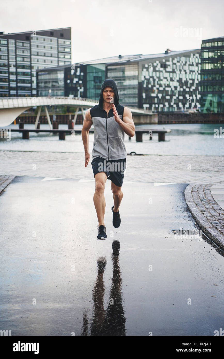 Running sleeveless hoodie hotsell