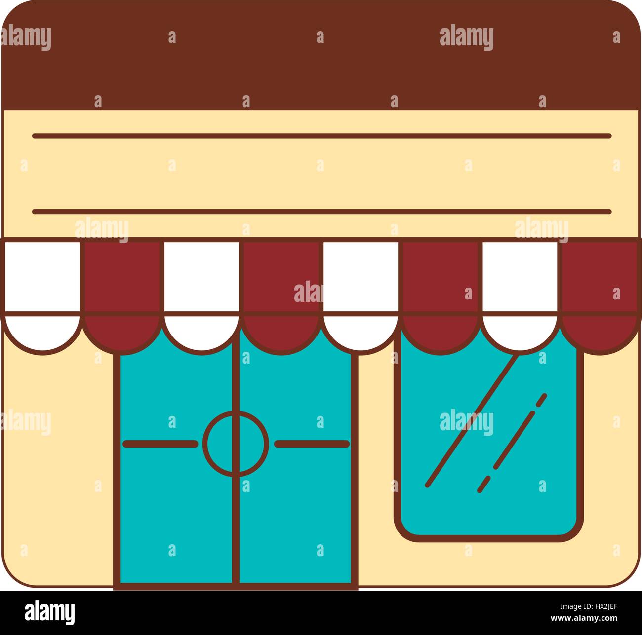 Grocery store front windows Stock Vector Images - Alamy