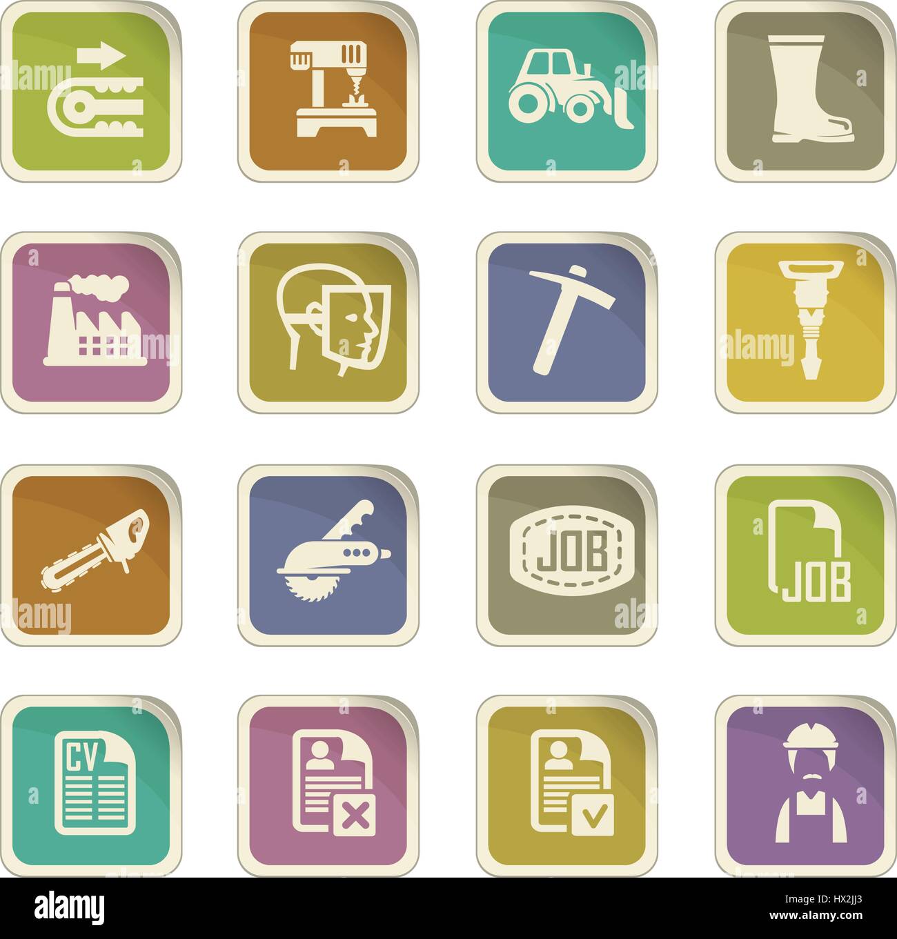 Job icon set for web sites and user interface Stock Vector Image & Art ...