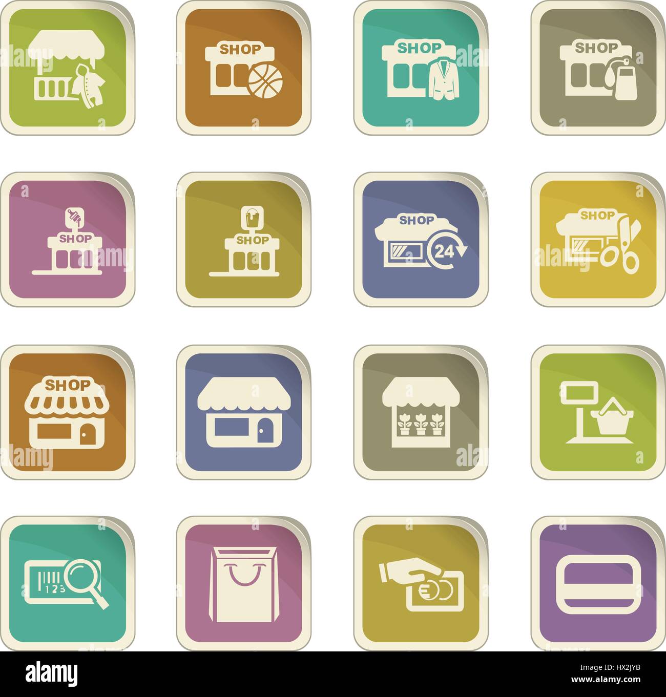 Shop icon set for web sites and user interface Stock Vector Image & Art ...