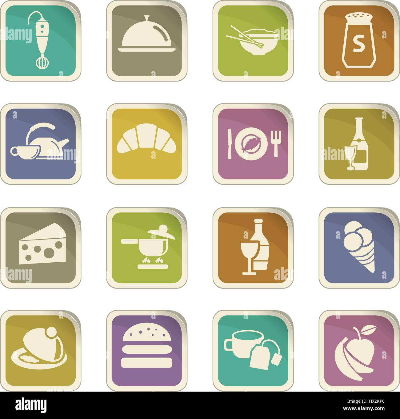 kitchen vector icons for user interface design Stock Vector Image & Art ...