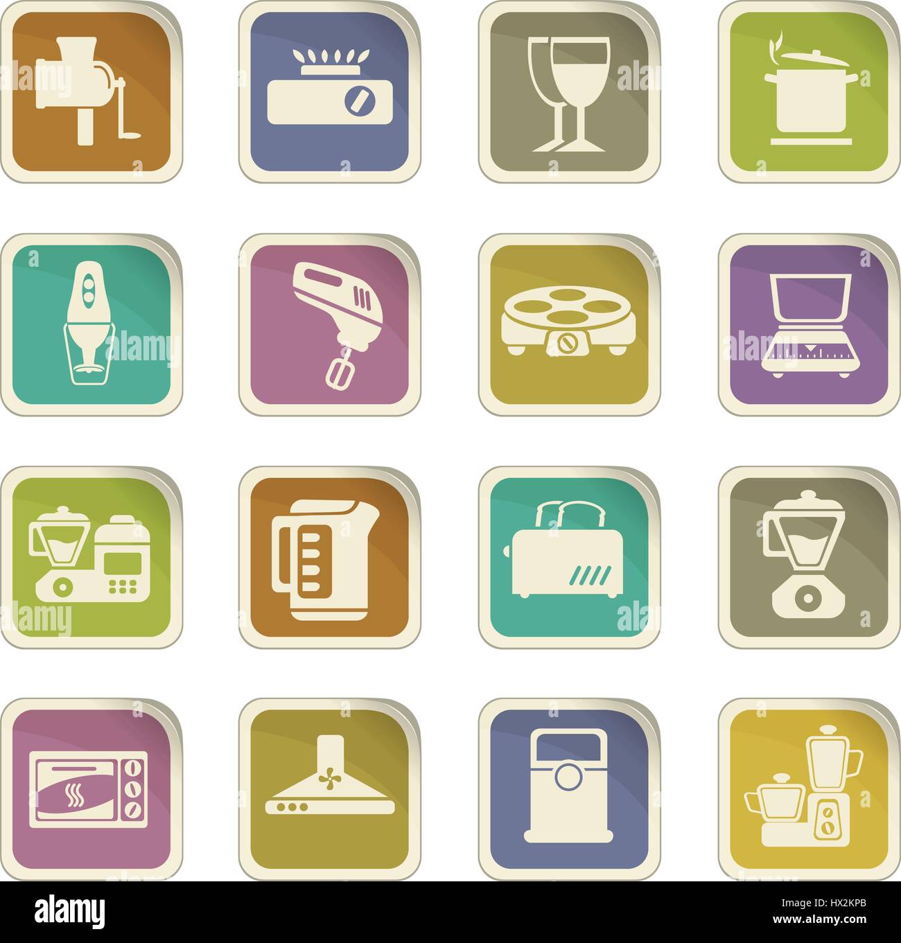 kitchen vector icons for user interface design Stock Vector Image & Art ...