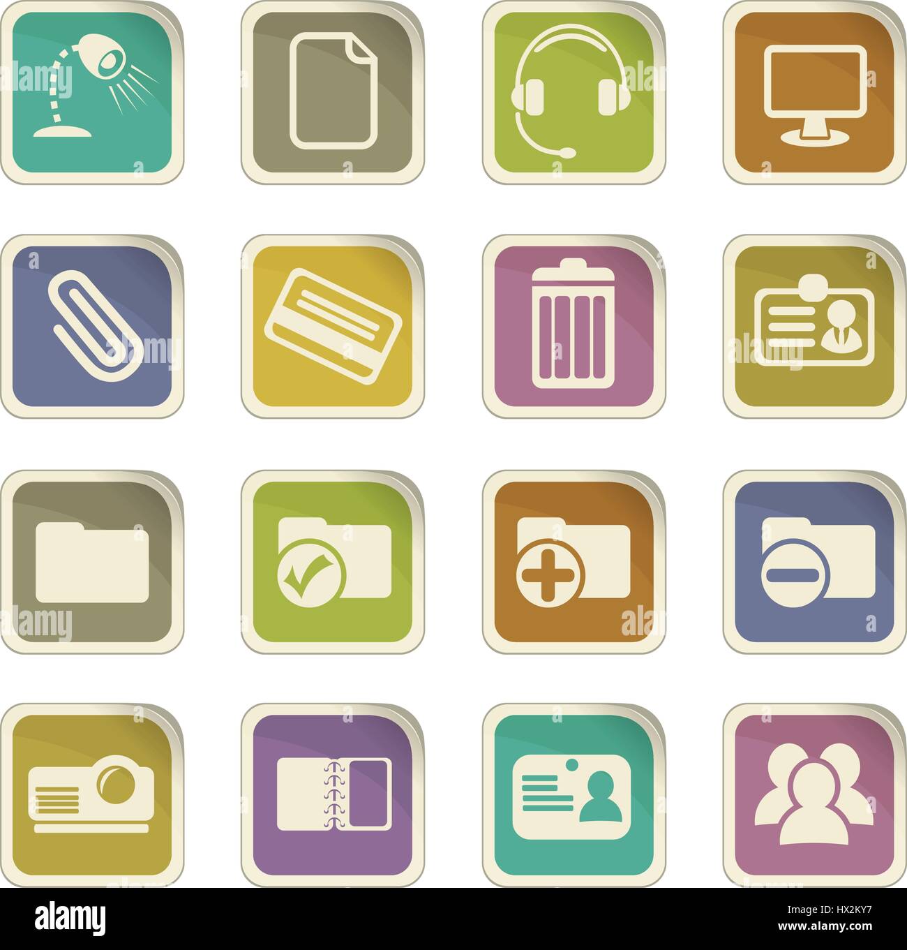 office vector icons for user interface design Stock Vector Image & Art ...