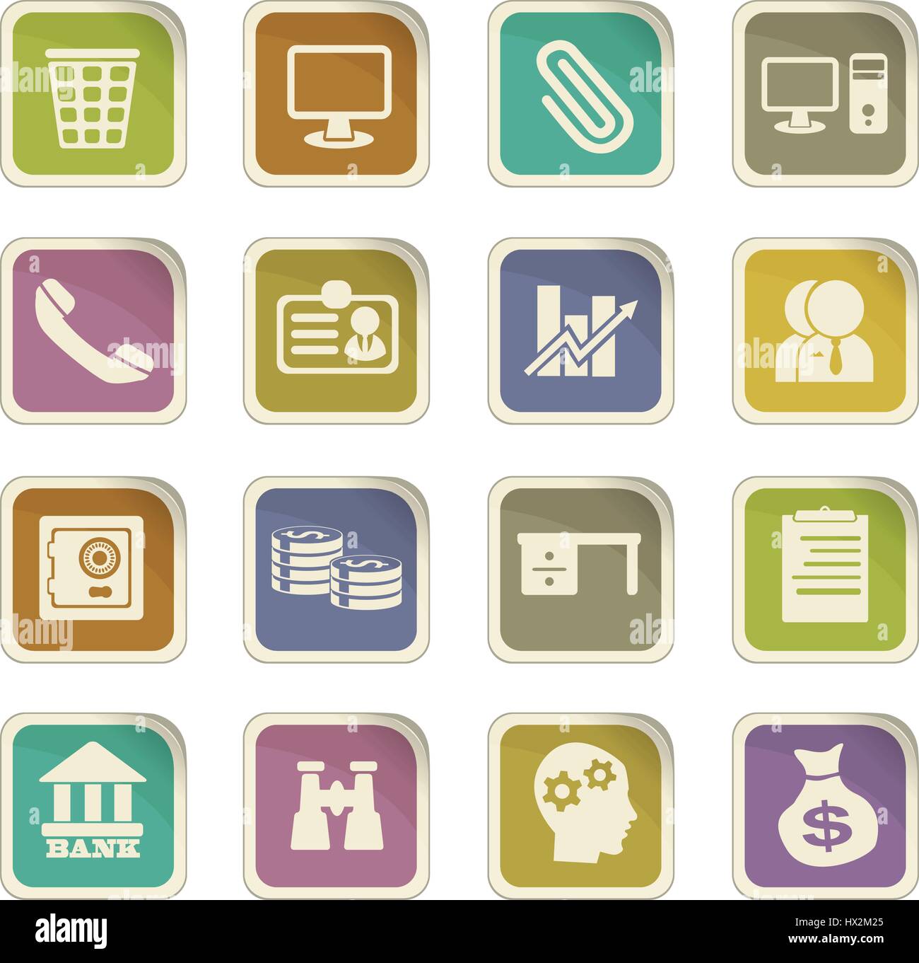office vector icons for user interface design Stock Vector Image & Art ...
