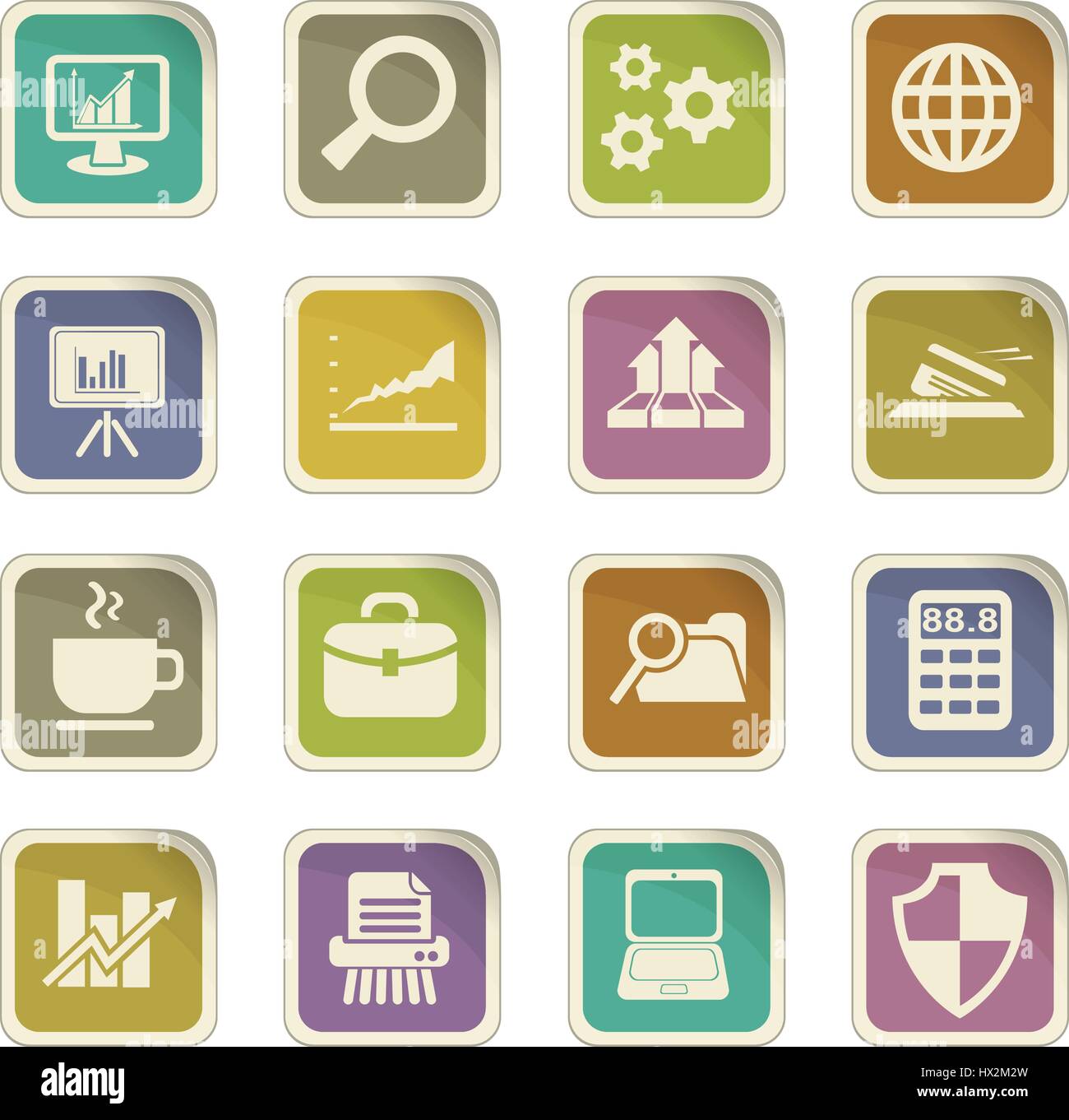 office vector icons for user interface design Stock Vector Image & Art ...