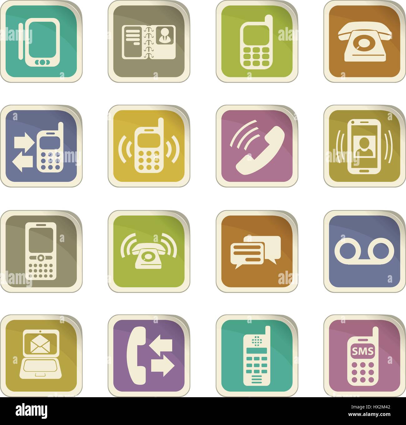 phone vector icons for user interface design Stock Vector Image & Art ...