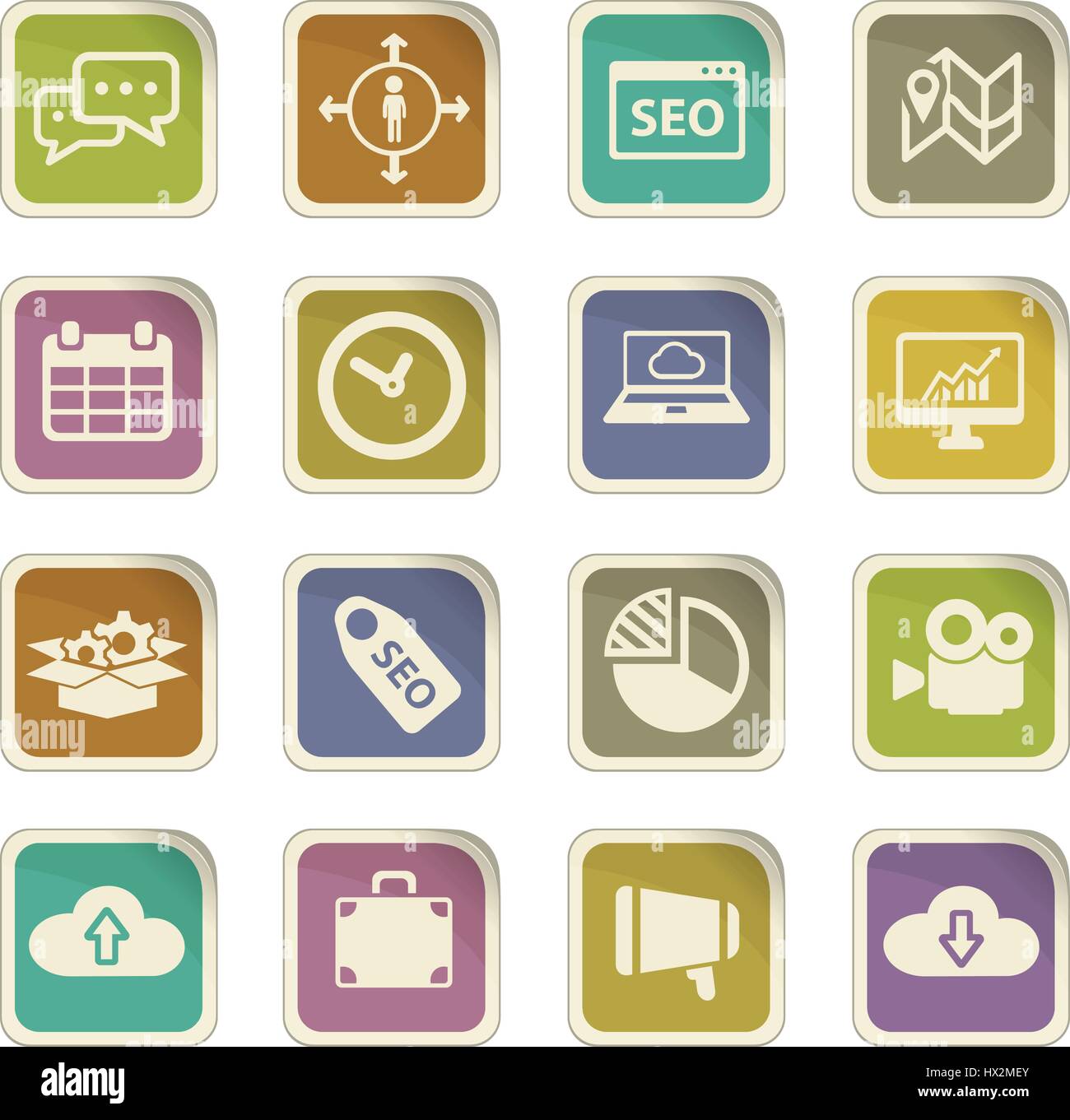seo vector icons for user interface design Stock Vector Image & Art - Alamy