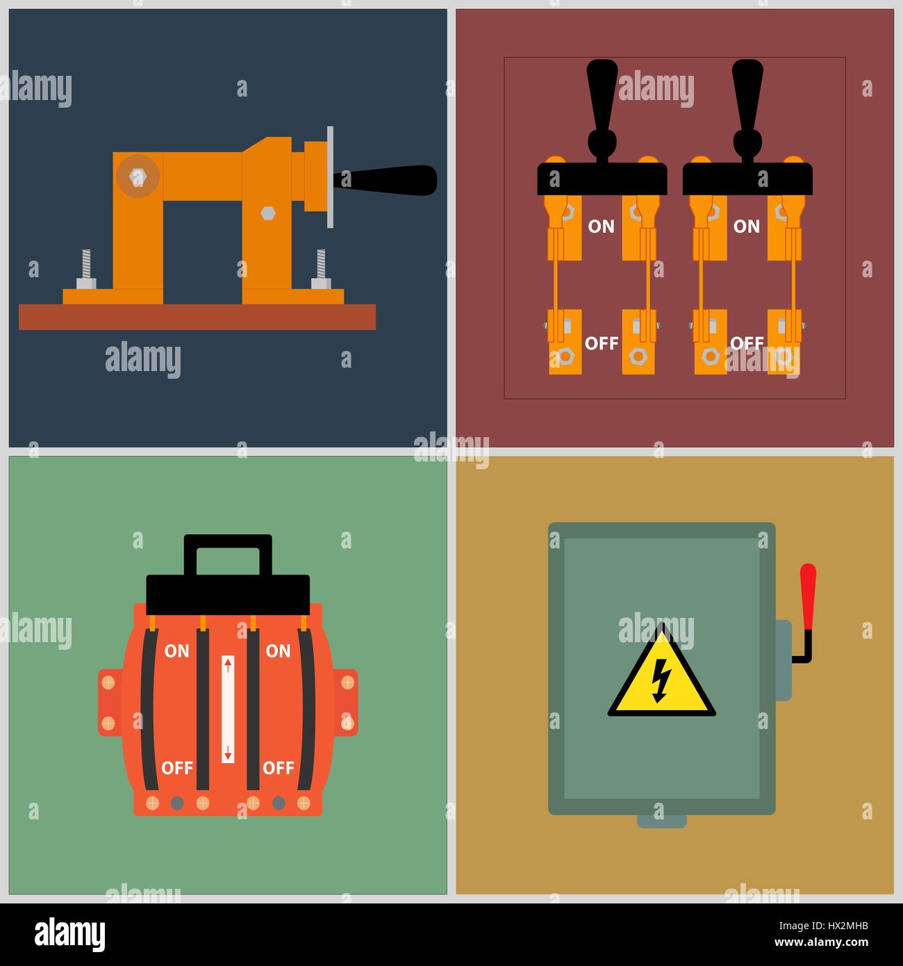 Circuit Breaker Icons Stock Vector Images - Alamy