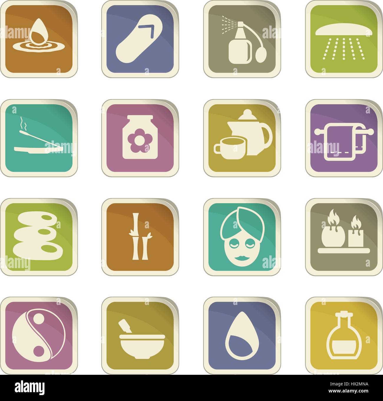 spa vector icons for user interface design Stock Vector Image & Art - Alamy