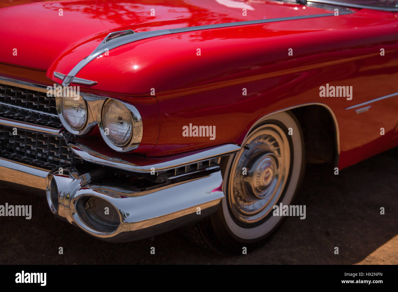 1959 Cadillac Convertible Headlight and Side View Stock Photo Alamy
