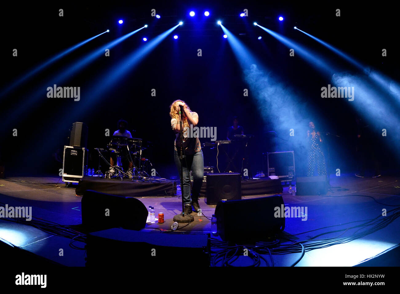 BARCELONA - JUN 19: Kate Tempest (poet, playwright, rapper and recording artist) performs at Sonar Festival on June 19, 2015 in Barcelona, Spain. Stock Photo