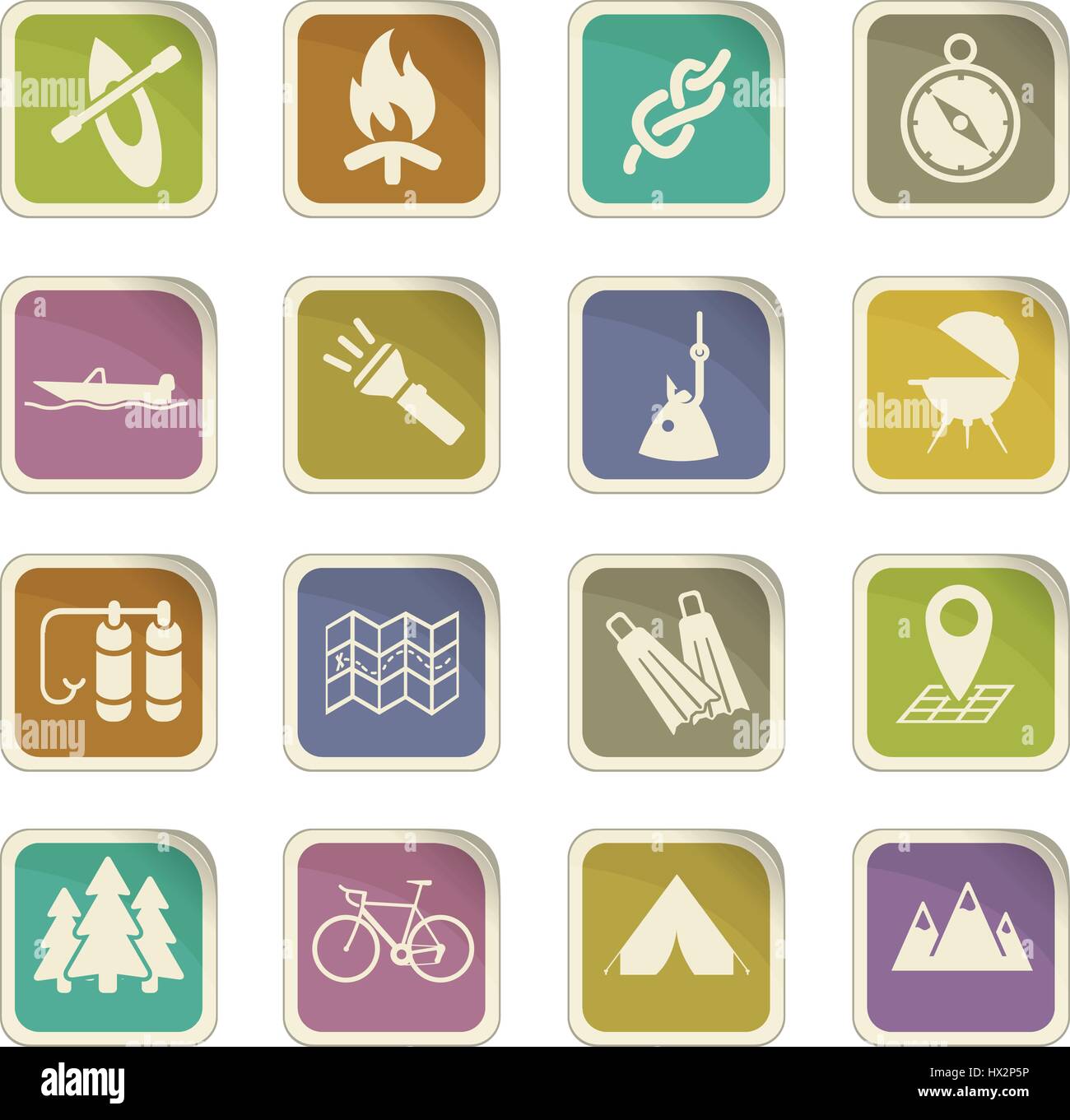 active recreation vector icons for user interface design Stock Vector ...