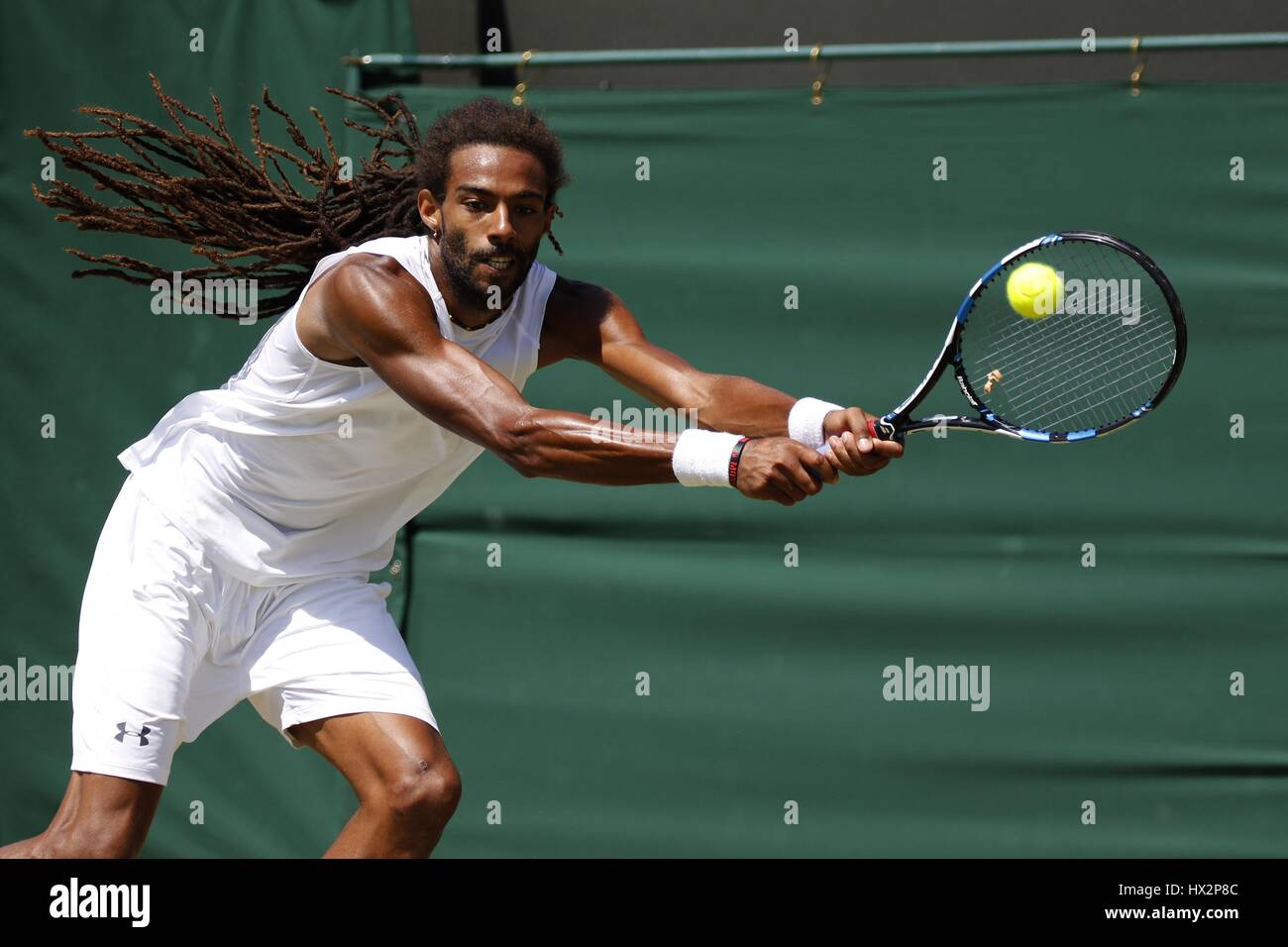 DUSTIN BROWN TENNIS PLAYER THE ALL ENGLAND TENNIS CLUB WIMBLEDON LONDON  ENGLAND 02 July 2015 Stock Photo - Alamy