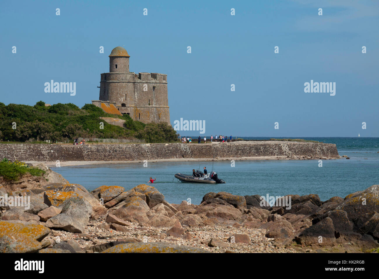 Tahitou Island (north-western France): Vauban Fort Stock Photo