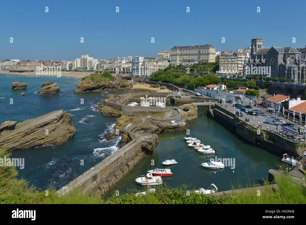 Biarritz (south-western France): the fishermen's port Stock Photo